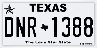 TX license plate DNR1388