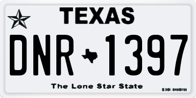 TX license plate DNR1397