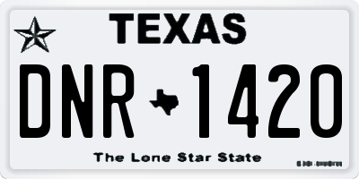 TX license plate DNR1420