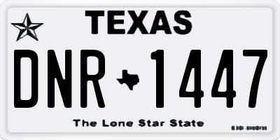 TX license plate DNR1447