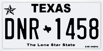 TX license plate DNR1458