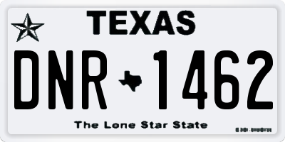 TX license plate DNR1462