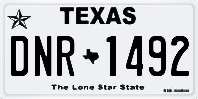 TX license plate DNR1492