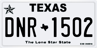 TX license plate DNR1502