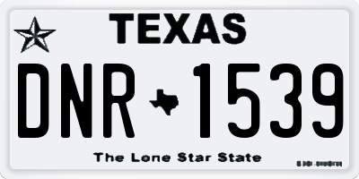 TX license plate DNR1539