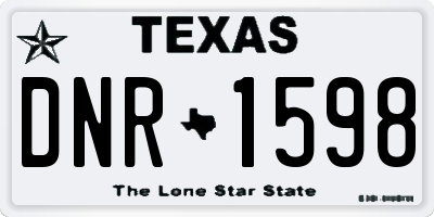TX license plate DNR1598