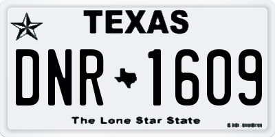 TX license plate DNR1609