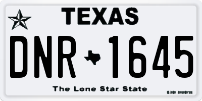 TX license plate DNR1645