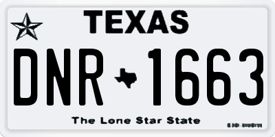TX license plate DNR1663
