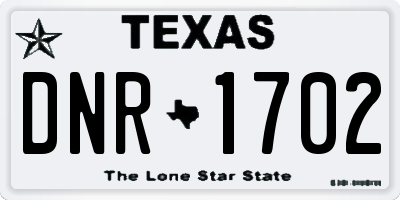 TX license plate DNR1702