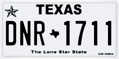 TX license plate DNR1711