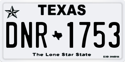 TX license plate DNR1753