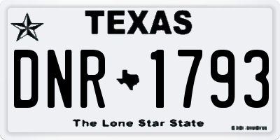 TX license plate DNR1793