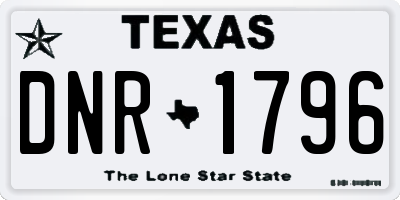TX license plate DNR1796