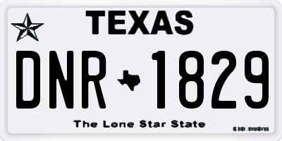 TX license plate DNR1829