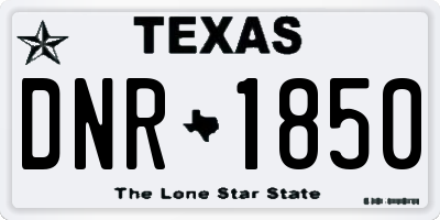 TX license plate DNR1850