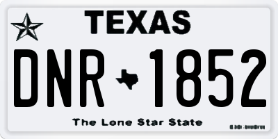 TX license plate DNR1852