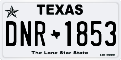 TX license plate DNR1853