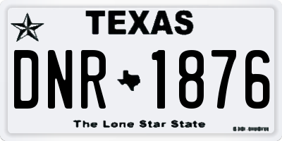 TX license plate DNR1876