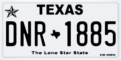 TX license plate DNR1885