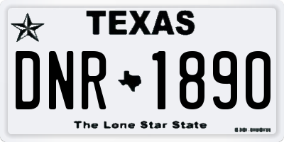 TX license plate DNR1890