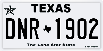TX license plate DNR1902
