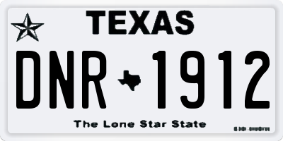 TX license plate DNR1912