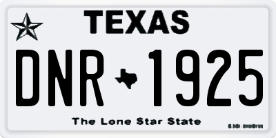TX license plate DNR1925