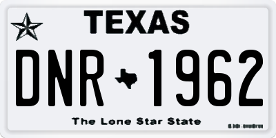 TX license plate DNR1962