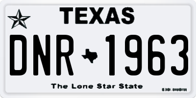 TX license plate DNR1963