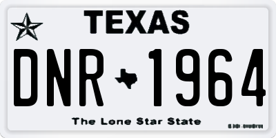 TX license plate DNR1964