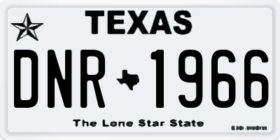 TX license plate DNR1966