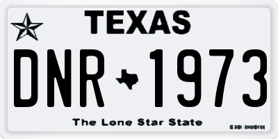 TX license plate DNR1973
