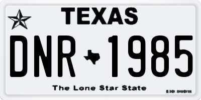 TX license plate DNR1985