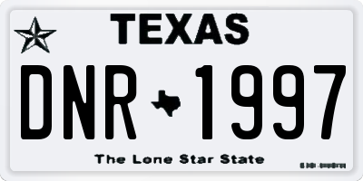 TX license plate DNR1997