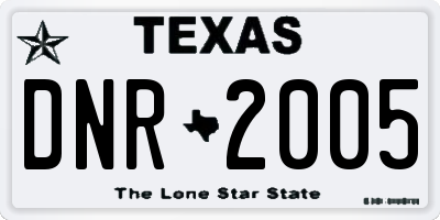 TX license plate DNR2005