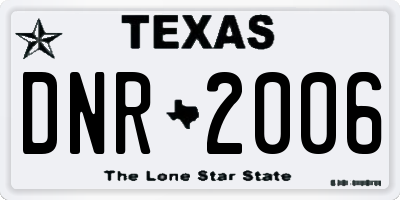 TX license plate DNR2006