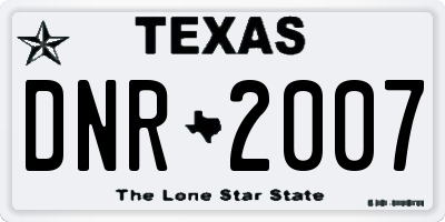 TX license plate DNR2007