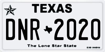 TX license plate DNR2020