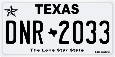 TX license plate DNR2033