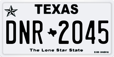 TX license plate DNR2045