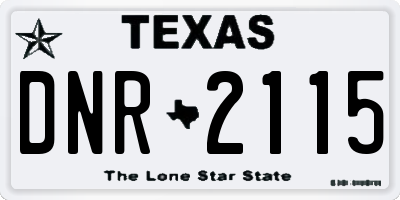 TX license plate DNR2115