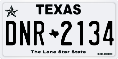 TX license plate DNR2134