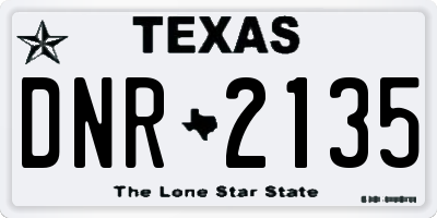 TX license plate DNR2135