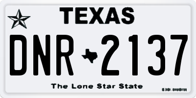 TX license plate DNR2137