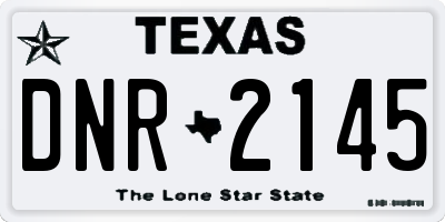 TX license plate DNR2145