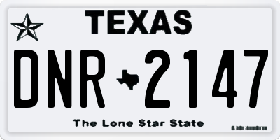 TX license plate DNR2147
