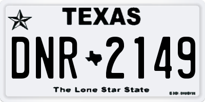 TX license plate DNR2149