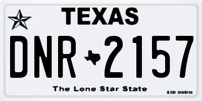 TX license plate DNR2157