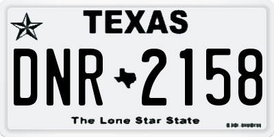 TX license plate DNR2158